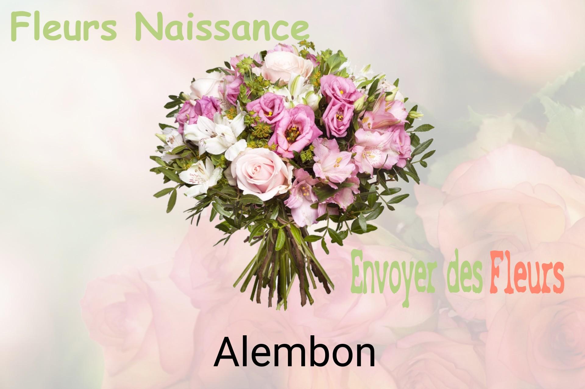 Bouquet de fleurs de naissance livré à Alembon